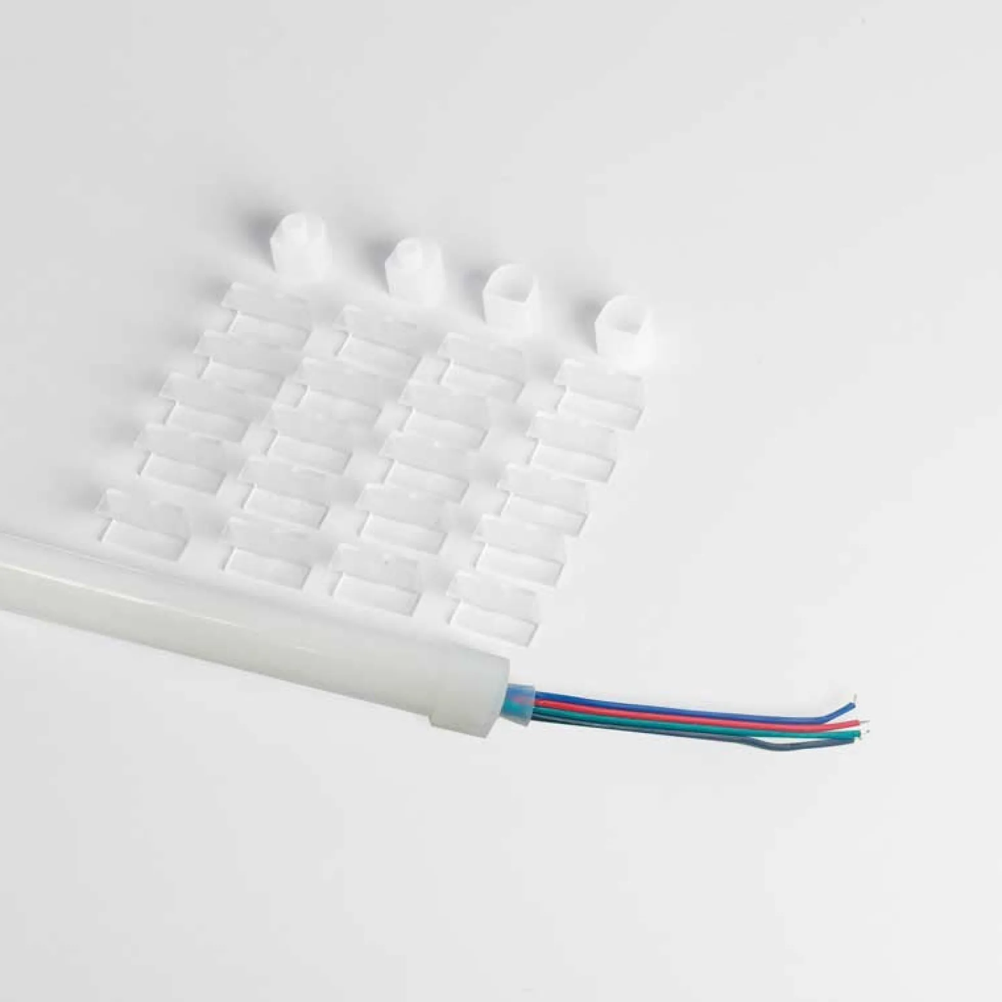 Neón LED flexible RGB 24V DC- 12X12mm - 10 metros - Kit completo - 11W/m - IP67 - Curvatura vertical
