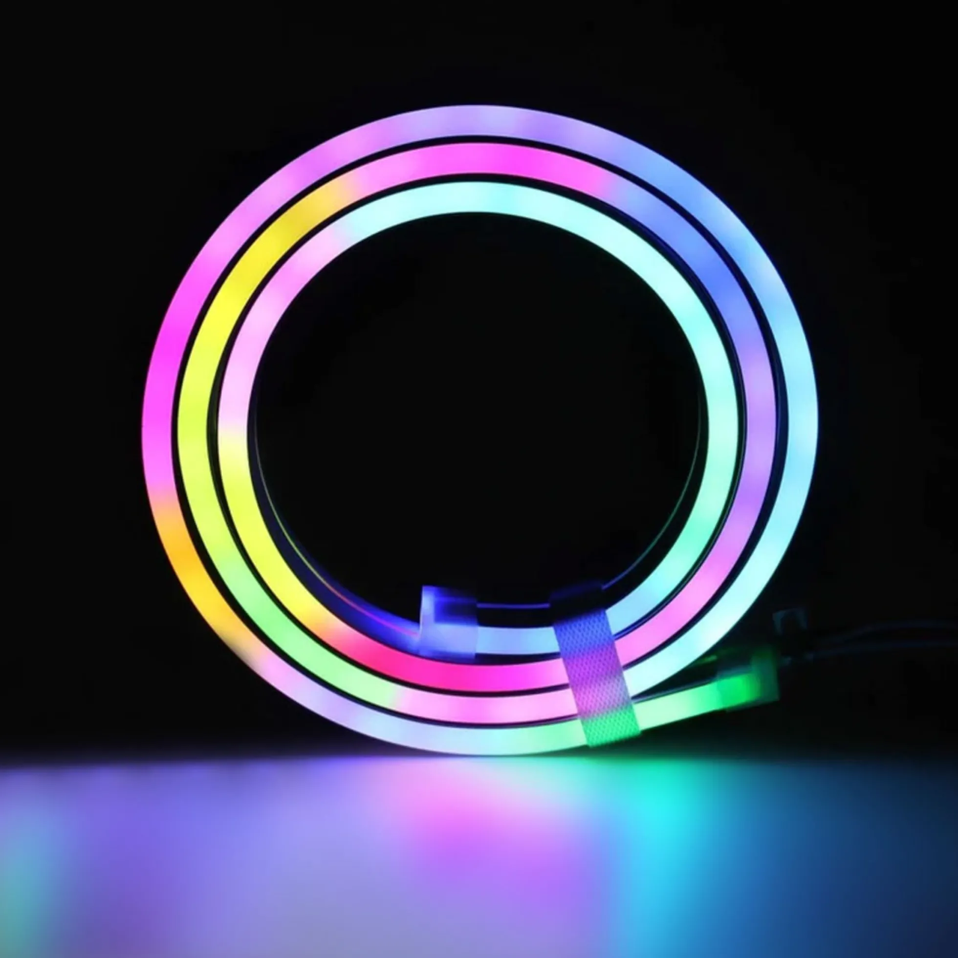 Neón LED Flexible RGB - 24V/DC 4x10mm - 5 metros - Kit completo - IP67 - 20W/m - Curvatura lateral