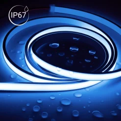 Neón LED flexible RGB24V DC - 5x11mm - 5 metros - Kit completo - 11W/m - 120 LED/m - IP67 - Curvatura vertical