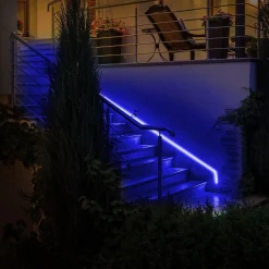 Neón LED flexible 24V DC - 4x10mm - 5 metros - Kit completo - IP67 - 11W/m - Curvatura lateral