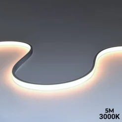 Neón LED flexible 24V DC - 5x11mm - 5 metros - Kit completo - 11W/m - 320ch/m - IP67 - Curvatura vertical