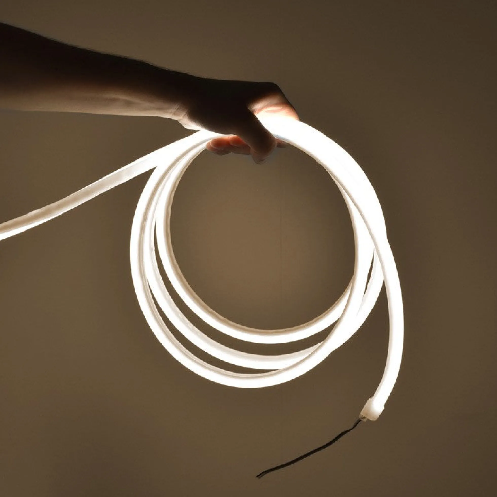 Neón LED flexible 24V DC - 12x12mm - 10 metros - Kit completo - 11W/m - IP67 - Curvatura vertical
