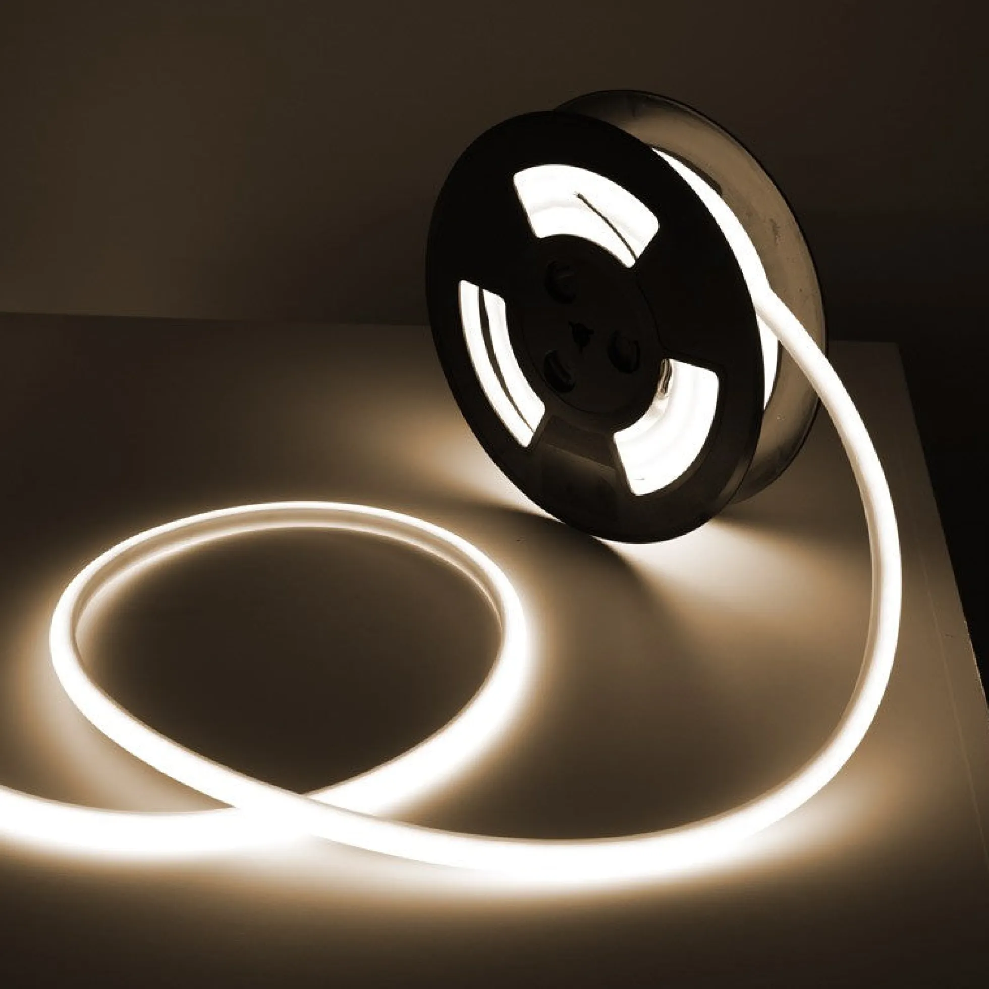 Neón LED flexible 24V DC - 12x12mm - 10 metros - Kit completo - 11W/m - IP67 - Curvatura vertical