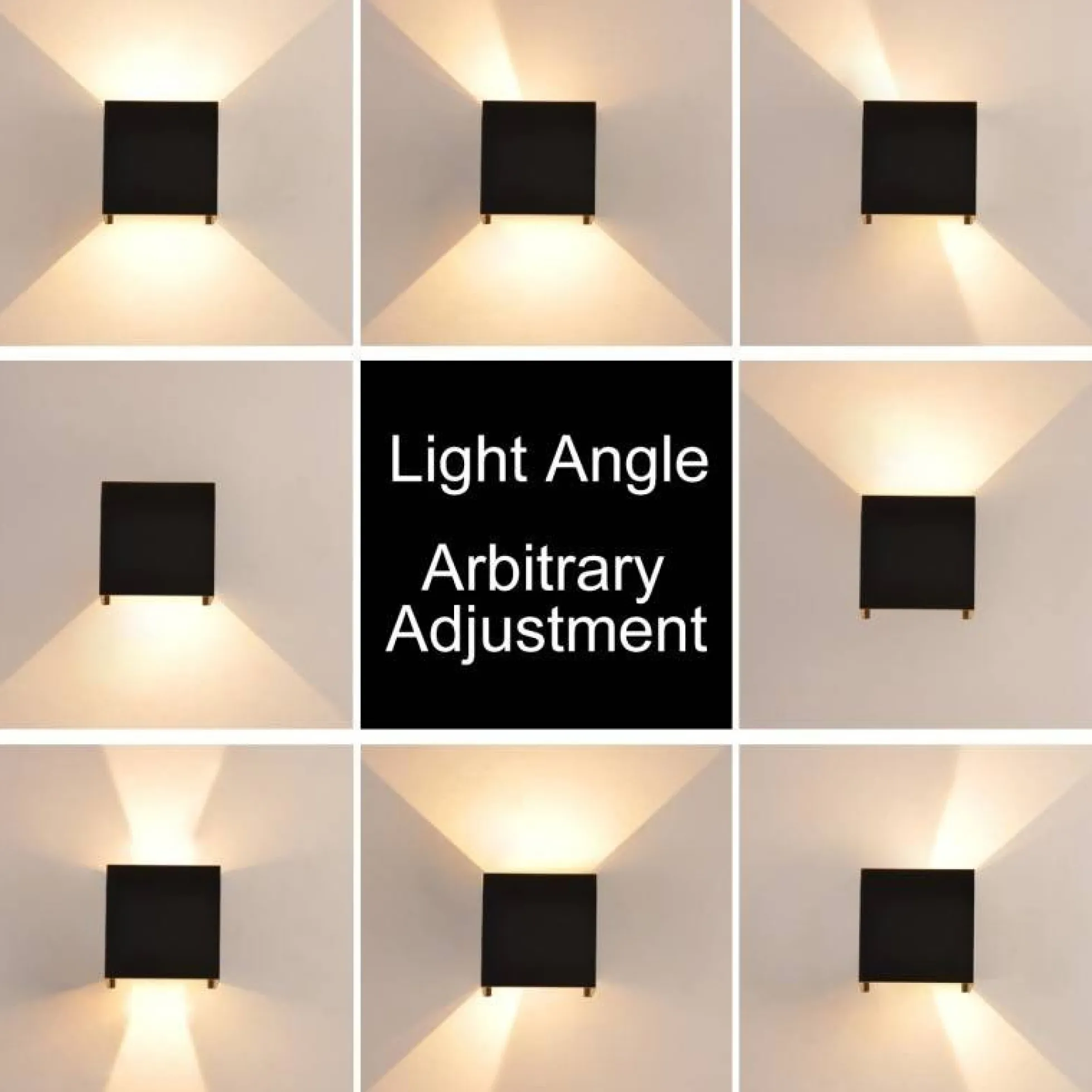 Pack de 2 Apliques de pared "KURTIN" 6W apertura de luz regulable