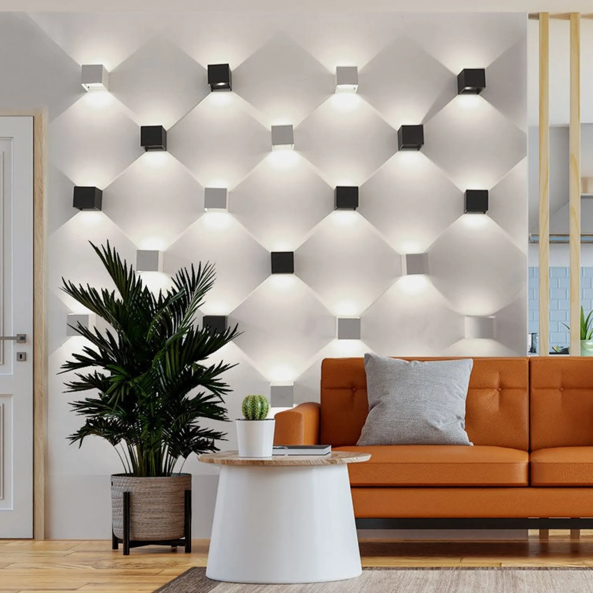 Pack de 2 Apliques de pared "KURTIN" 6W apertura de luz regulable