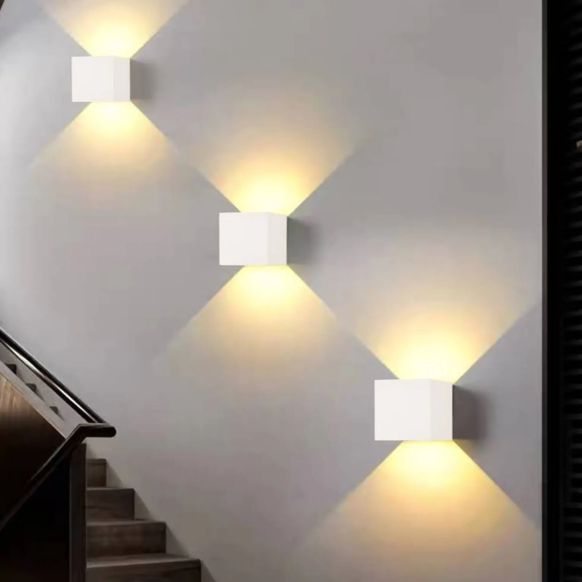 Pack de 2 Apliques de pared "KURTIN" 6W apertura de luz regulable