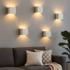 Pack de 4 Apliques de pared "KURTIN" 6W luz up and down regulable