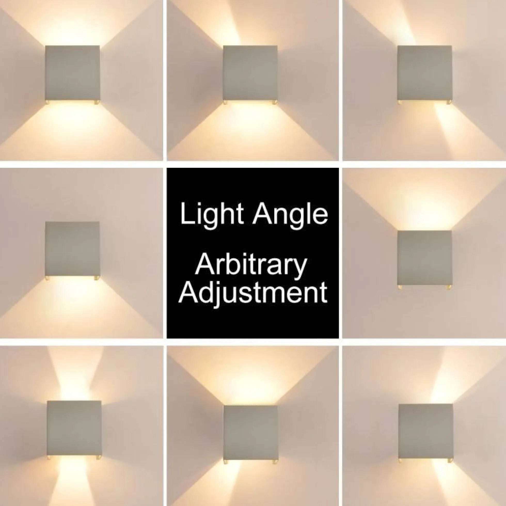 Pack de 4 Apliques de pared "KURTIN" 6W luz up and down regulable