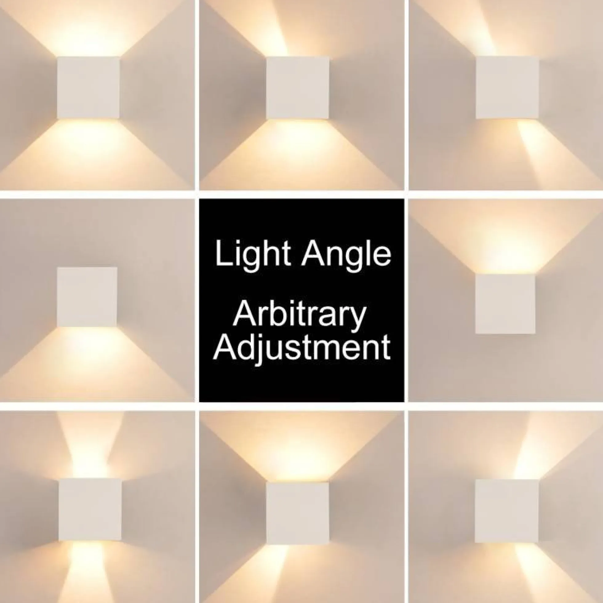 Pack de 4 Apliques de pared "KURTIN" 6W luz up and down regulable