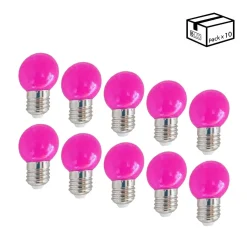 Pack de 10 Bombillas LED E27 1W de un color