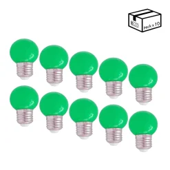 Pack de 10 Bombillas LED E27 1W de un color