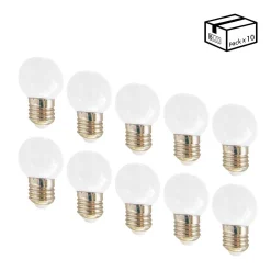 Pack de 10 Bombillas LED E27 1W de un color