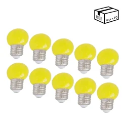 Pack de 10 Bombillas LED E27 1W de un color