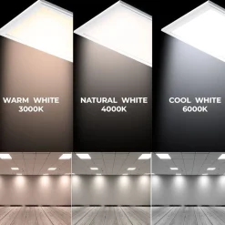 Pack de 4 paneles LED slim 60X60 cm - Driver Philips - 44W - UGR19 - IP40