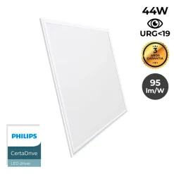 Pack de 12 paneles LED slim 60X60 cm - Driver Philips - 44W - UGR19 - IP40