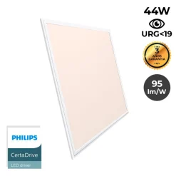 Pack de 10 paneles LED slim 60X60 cm - Driver Philips - 44W - UGR19 - IP40