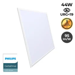 Pack de 10 paneles LED slim 60X60 cm - Driver Philips - 44W - UGR19 - IP40