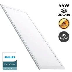 Pack de 12 paneles LED slim 120X30 cm - Driver Philips - 44W - UGR19 - IP40