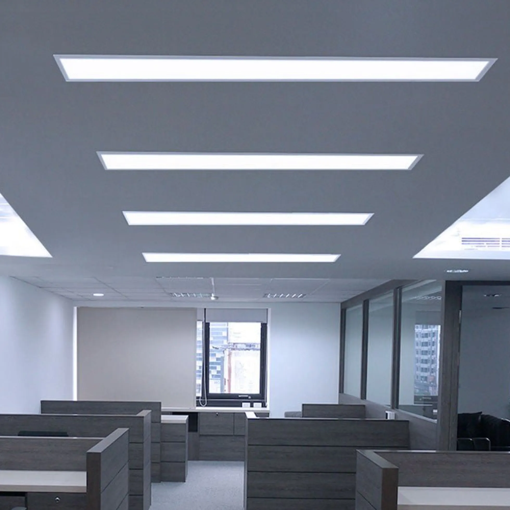 Pack de 12 paneles LED slim 120X30 cm - Driver Philips - 44W - UGR19 - IP40