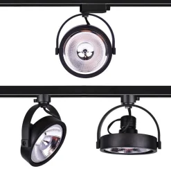 Pack Foco LED de carril monofásico + Bombilla LED AR111 GU10