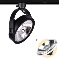 Pack Foco LED de carril trifásico + Bombilla LED AR111 GU10