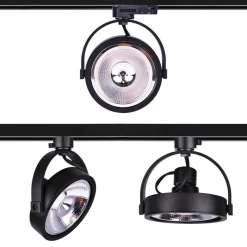 Pack Foco LED de carril trifásico + Bombilla LED AR111 GU10
