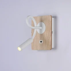 Pack x 2 - Aplique de pared flexible para lectura con puerto USB 