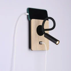 Pack x 2 - Aplique de pared flexible para lectura con puerto USB 