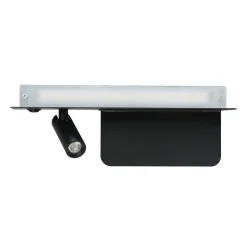 Pack x 2 - Aplique de pared para lectura con puerto USB "Kerta" - Iluminación doble - 3W+7W