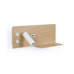 Pack x 2 - Aplique de pared para lectura con puerto USB 