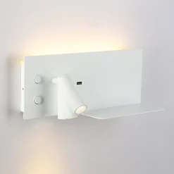 Pack x 2 - Aplique de pared para lectura con puerto USB 