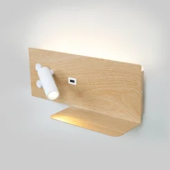 Pack x 2 - Aplique de pared para lectura con puerto USB 