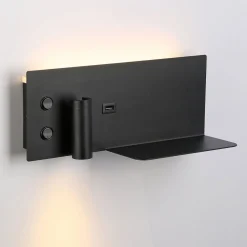 Pack x 2 - Aplique de pared para lectura con puerto USB 