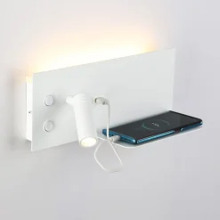 Pack x 2 - Aplique de pared para lectura con puerto USB 