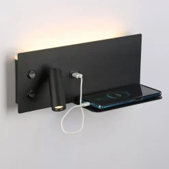 Pack x 2 - Aplique de pared para lectura con puerto USB 