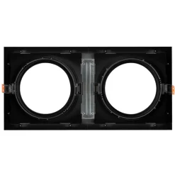 Pack x 2 - Aro downlight cuadrado tipo cardan para bombilla QR111 o AR111 - Corte 155 x 155 mm