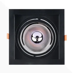 Pack x 3 - Aro downlight cuadrado tipo cardan para bombilla QR111 o AR111 - Corte 155 x 155 mm