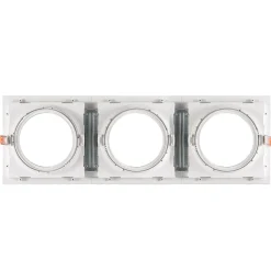 Pack x 3 - Aro downlight cuadrado tipo cardan para bombilla QR111 o AR111 - Corte 155 x 155 mm