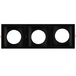 Pack x 3 - Aro downlight cuadrado tipo cardan para bombilla QR111 o AR111 - Corte 155 x 155 mm