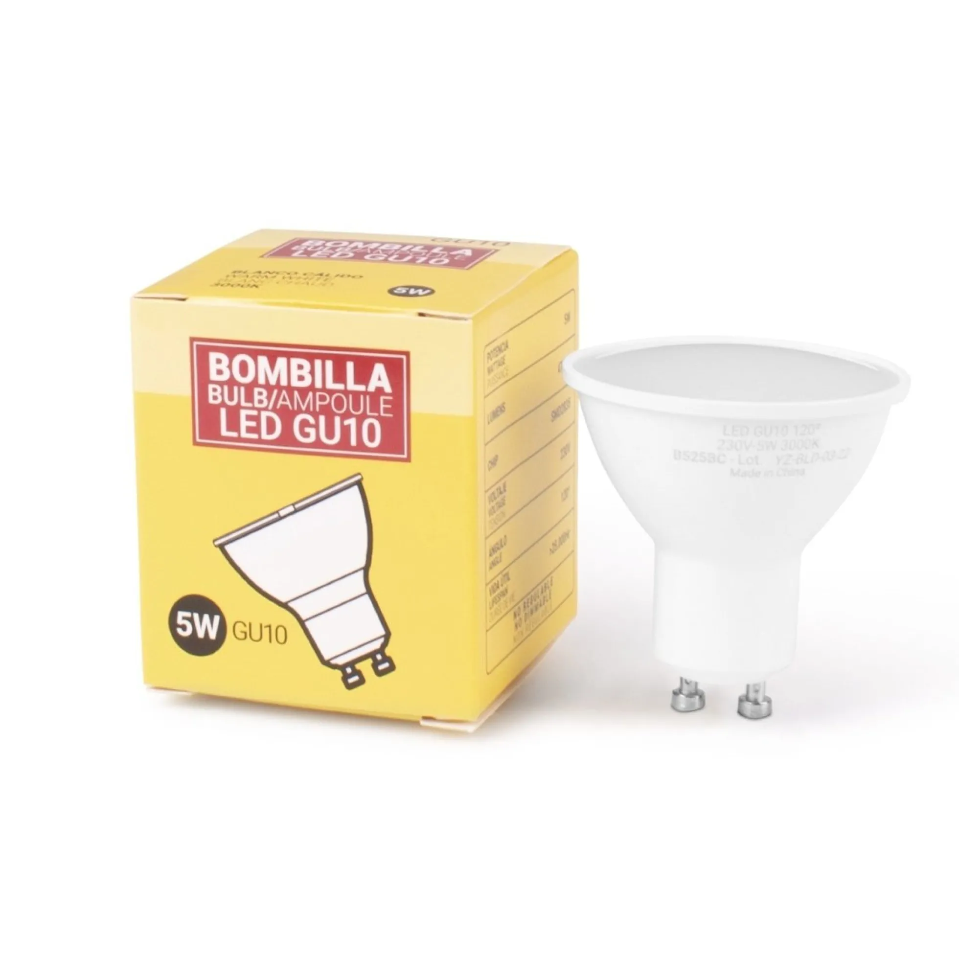 Pack x 10 - Bombilla GU10 LED 5W