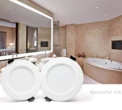 Pack x 3 - Downlight LED estanco empotrable CCT - 7W - IP44 - Corte Ø 68-75mm