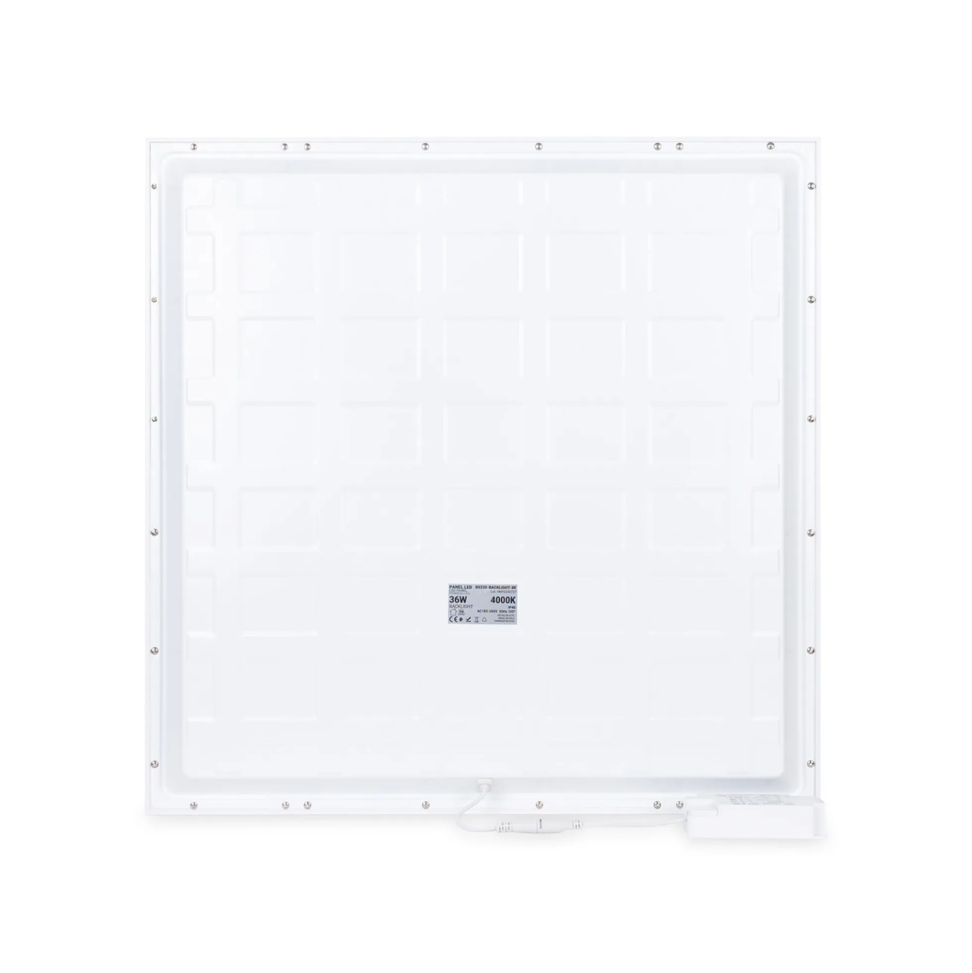Pack x 6 Panel LED empotrable Backlight 60x60cm - 4860lm - driver Philips - 36W - IP40