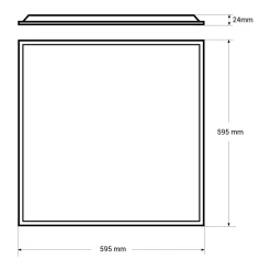 Pack x 6 Panel LED empotrable Backlight 60x60cm - 4860lm - driver Philips - 36W - IP40
