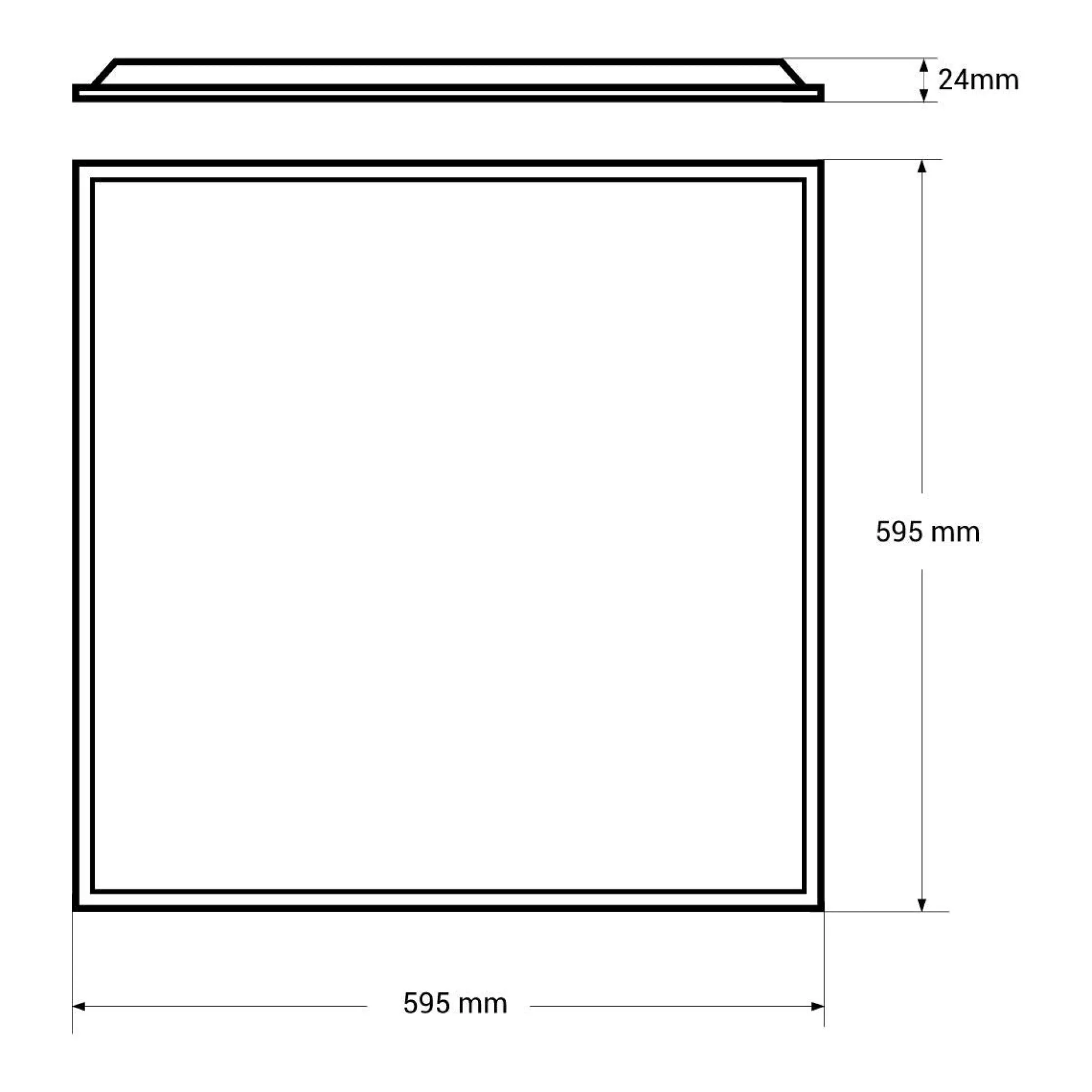 Pack x 6 Panel LED empotrable Backlight 60x60cm - 4860lm - driver Philips - 36W - IP40
