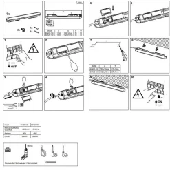 Pack x 20 - Pantalla estanca LED lineal enlazable 9W - 60cm - IP65 - 4000K