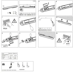 Pack x 12 - Pantalla estanca LED lineal enlazable 36W  - 120cm - IP65