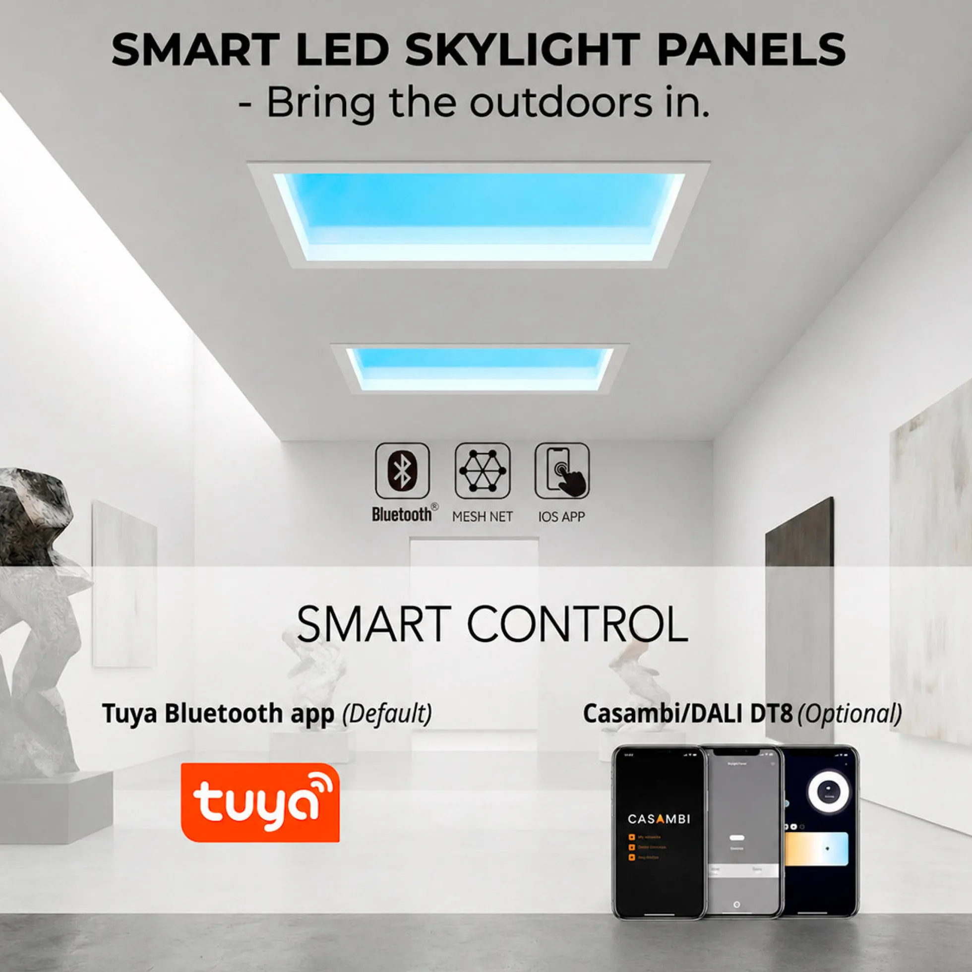 Panel Blue Skylight efecto cielo "SKYWIN SR SMART" - Slim - CCT - 45W - 60x30cm