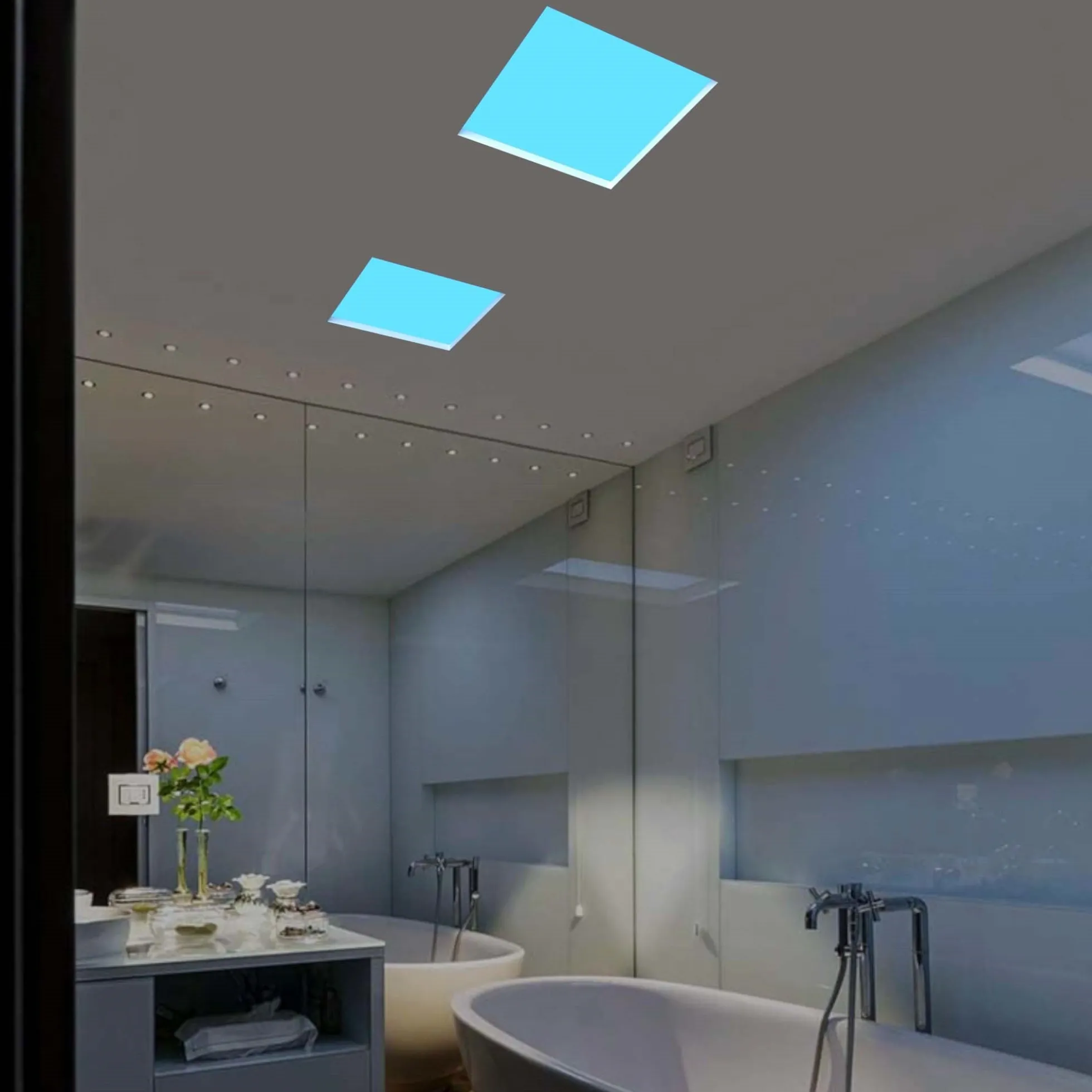 Panel "Blue Skylight" Regulable 0-10V - efecto cielo - Daylight - 155W - 60x60cm