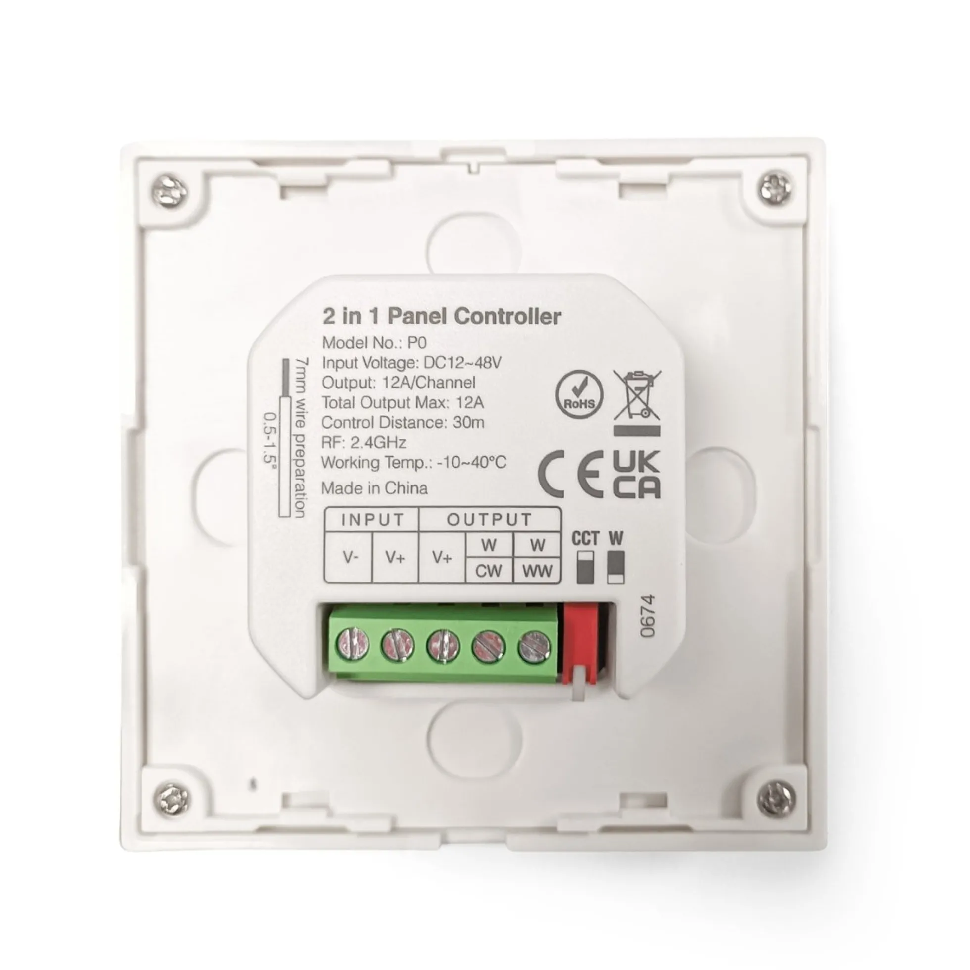 Panel de control rueda RF CCT - Mi Light - 2.4GHz