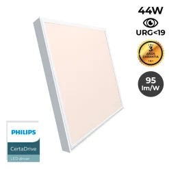 Panel LED de superficie slim 60X60 cm - Driver PHILIPS - 44W - UGR19 - con KIT de montaje